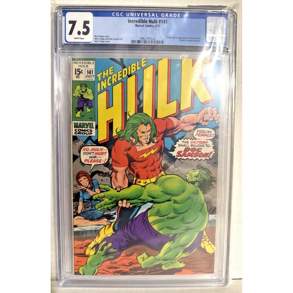 Incredible Hulk #141 CGC 7.5 1st Appearance Doc Samson Marvel Comics 1971